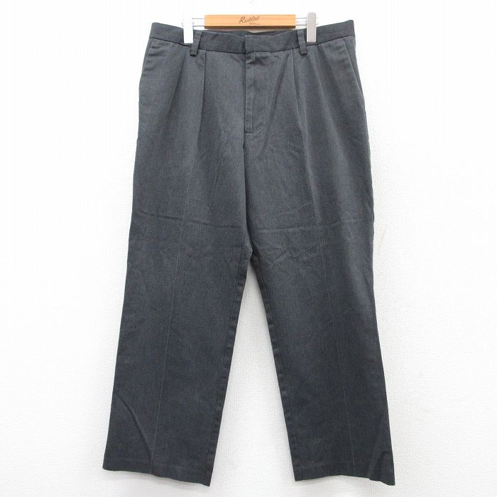 W35★古着 ドッカーズ スラックス パンツ メンズ 濃グレー 25may31 中古 ボトムス ロング