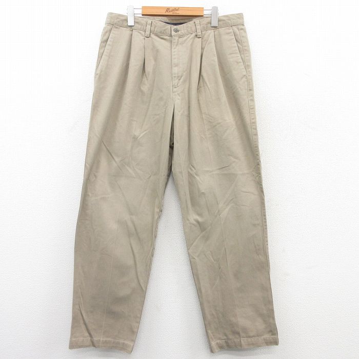 W36★古着 ドッカーズ パンツ メンズ コットン ベージュ カーキ 25jun02 中古 ボトムス ロング