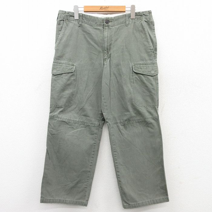 W35★古着 ドッカーズ カーゴ パンツ メンズ ダック地 コットン 緑 グリーン 25jun02 中古 ボトムス ロング
