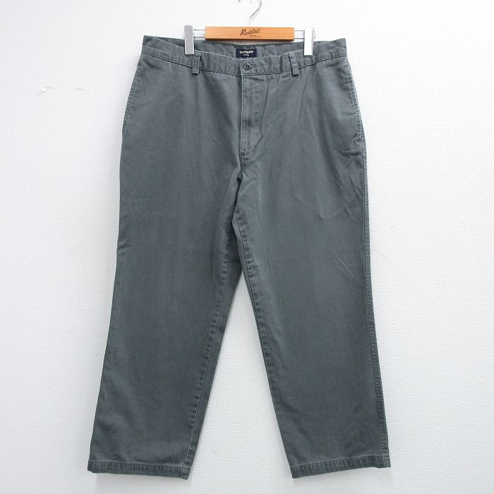 【20%OFF】W38★古着 ドッカーズ パンツ メンズ コットン グレー 25jun04 中古 ボトムス ロング