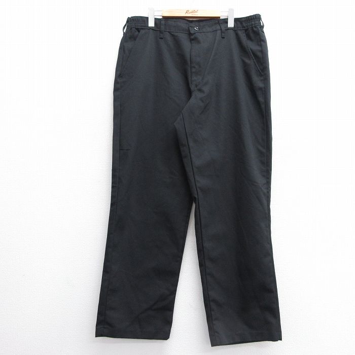 W37★古着 レッドキャップ ワーク パンツ メンズ 黒 ブラック 25jun04 中古 ボトムス ロング