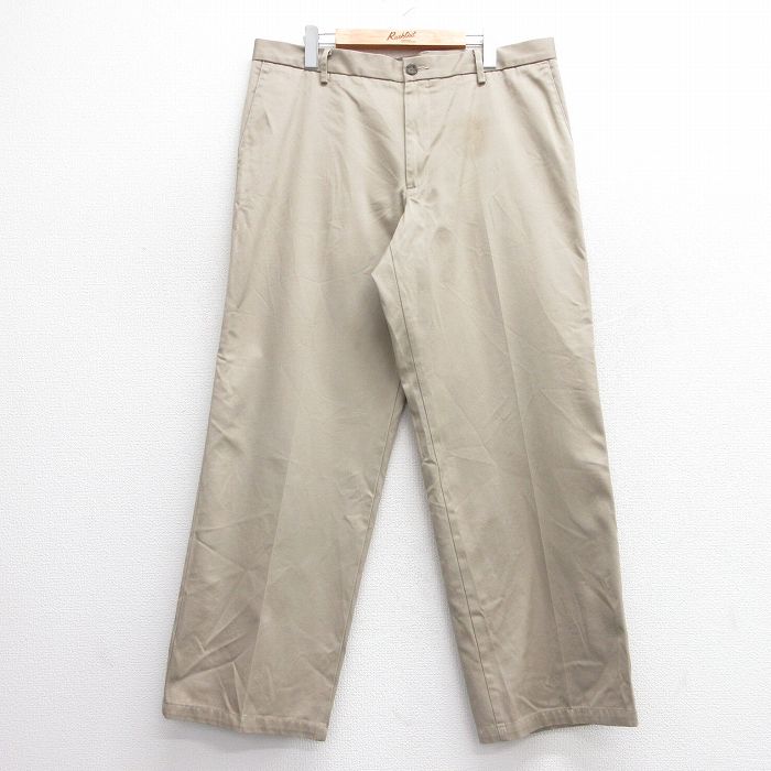 W36★古着 ドッカーズ　パンツ メンズ コットン ベージュ カーキ 25jun04 中古 ボトムス ロング
