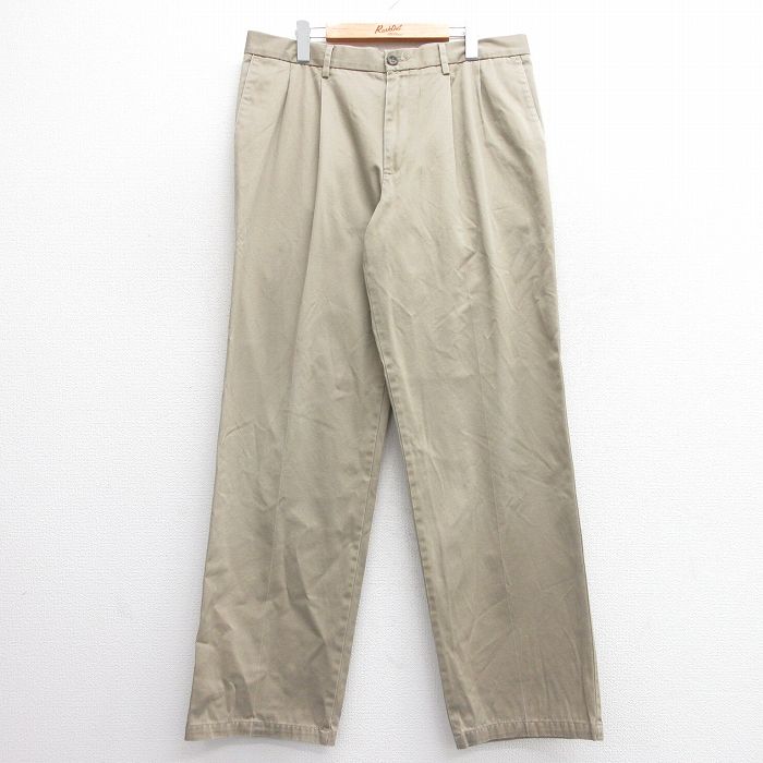 【20%OFF】W36★古着 ドッカーズ パンツ メンズ ベージュ カーキ 25jun04 中古 ボトムス ロング
