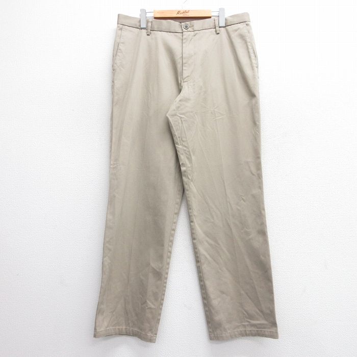 W36★古着 ドッカーズ パンツ メンズ コットン ベージュ カーキ 25jun04 中古 ボトムス ロング