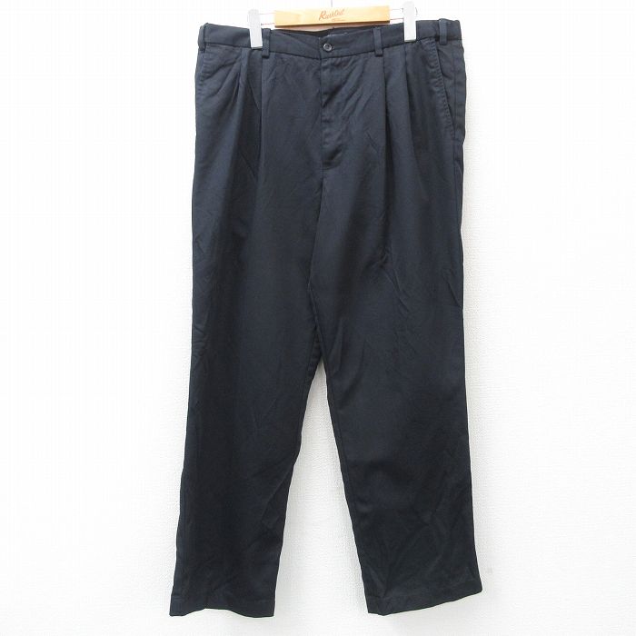 W37★古着 ドッカーズ パンツ メンズ 濃紺 ネイビー 25jun05 中古 ボトムス ロング