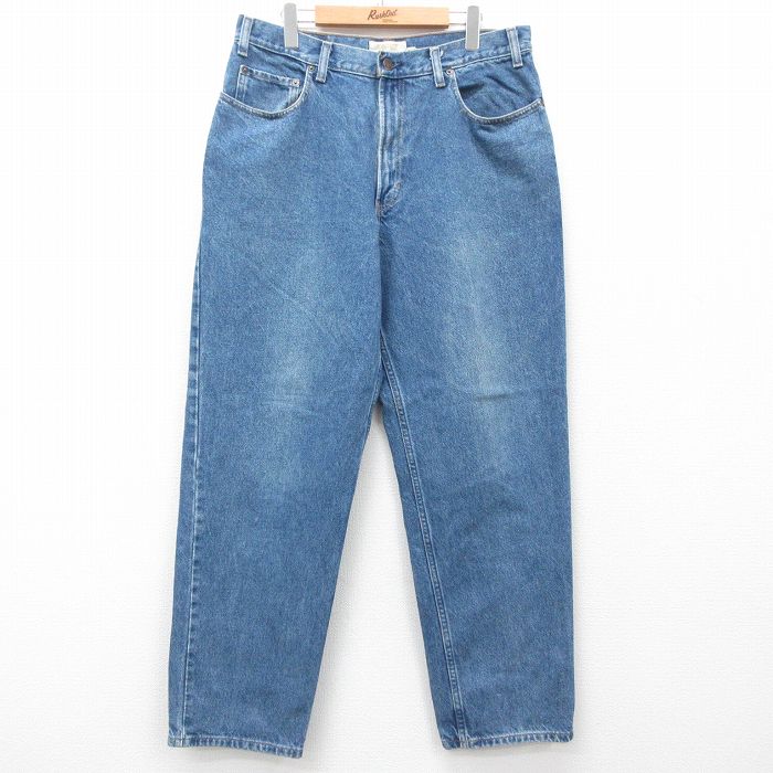 W35★古着 オールドネイビー OLD NAVY ジーンズ メンズ 00年代 00s コットン 紺 ネイビー デニム 25jun05 中古 ボトムス ジーパン Gパン ロング パンツ