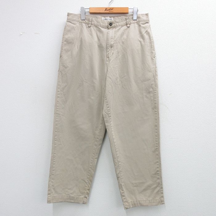 【20%OFF】W35★古着 オールドネイビー OLD NAVY パンツ メンズ 00年代 00s コットン ベージュ カーキ 25jun11 中古 ボトムス ロング