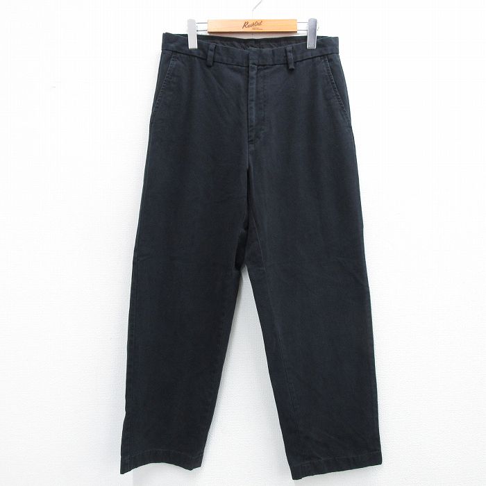 W32★古着 ノーティカ NAUTICA ブランド パンツ メンズ 黒 ブラック 25jun14 中古 ボトムス ロング