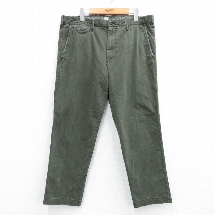 W38★古着 ギャップ GAP パンツ メンズ 濃緑系 グリーン 25jun14 中古 ボトムス ロング