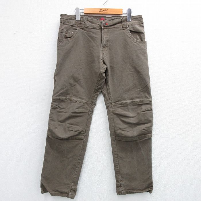 W35★古着 パンツ メンズ EMS ダック地 茶系 ブラウン 25jun14 中古 ボトムス ロング