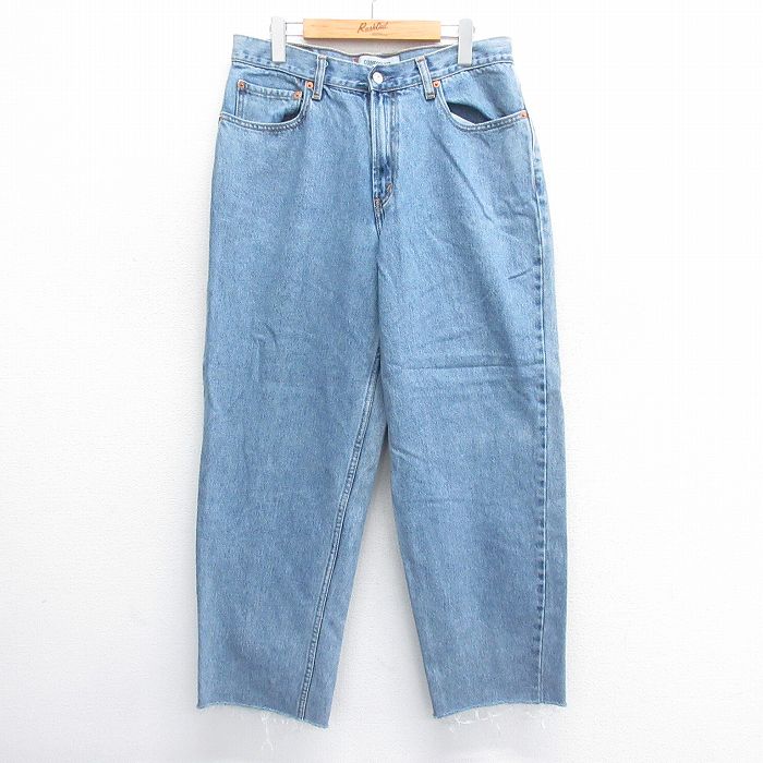 W34★古着 リーバイス Levis 560 ジーンズ メンズ コットン 紺 ネイビー デニム 【spe】 25jun14 中古 ボトムス ジーパン Gパン ロング パンツ