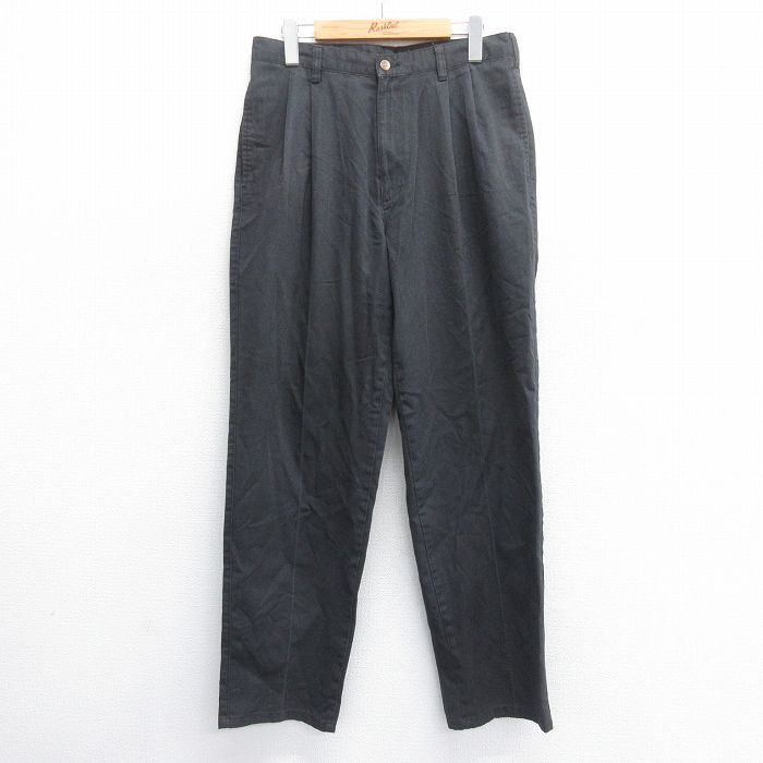 W32★古着 ピューリタン パンツ メンズ 00年代 00s コットン 黒 ブラック 25jun14 中古 ボトムス ロング