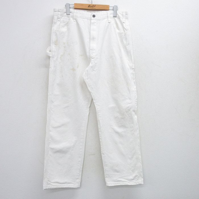 W36★古着 ディッキーズ Dickies ペインター パンツ メンズ シャーウィンウィリアムズ コットン 白 ホワイト 25jun16 中古 ボトムス ロング