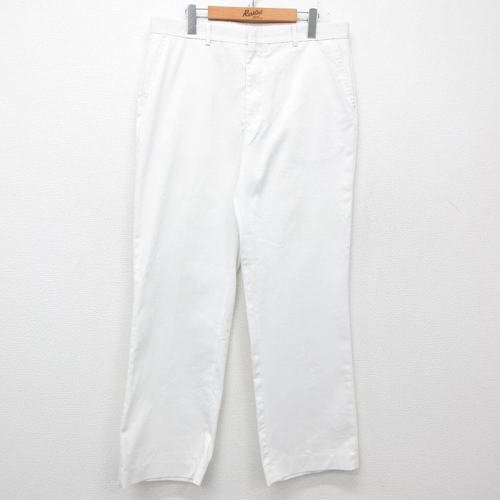 W36★古着 スラックス パンツ メンズ 80年代 80s タロン 白 ホワイト 25jun16 中古 ボトムス ロング