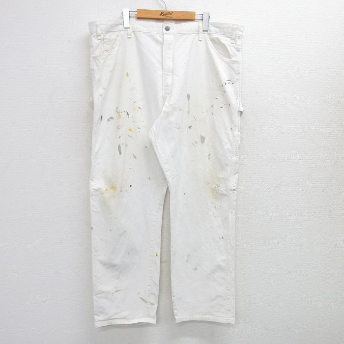 W42★古着 ディッキーズ Dickies ペインター パンツ メンズ シャーウィンウィリアムズ 大きいサイズ コットン 白 ホワイト 25jun17 中古 ボトムス ロング