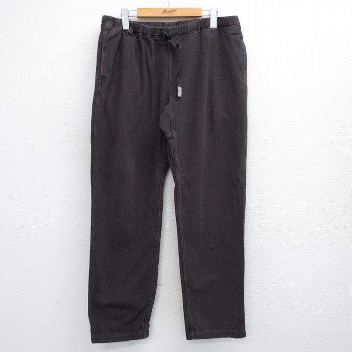 W36★古着 グラミチ GRAMICCI パンツ メンズ コットン 濃茶系 ブラウン 25jun19 中古 ボトムス ロング