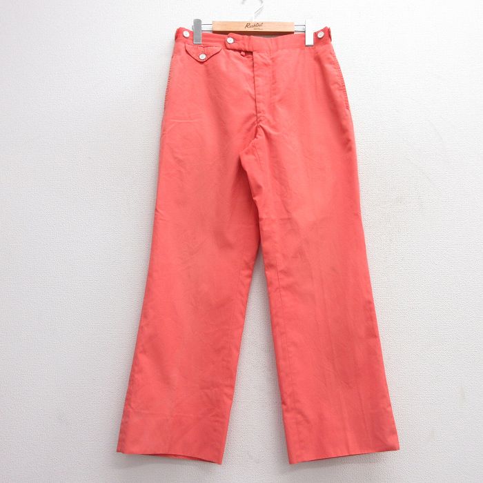 W31★古着 パンツ メンズ 80年代 80s タロン オレンジ系 25jun20 中古 ボトムス ロング