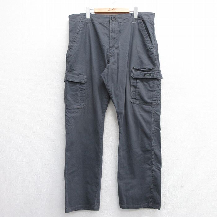 【50%OFF】W39★古着 ラングラー Wrangler カーゴ パンツ メンズ 大きいサイズ 濃グレー 25jun20 中古 ボトムス ロング