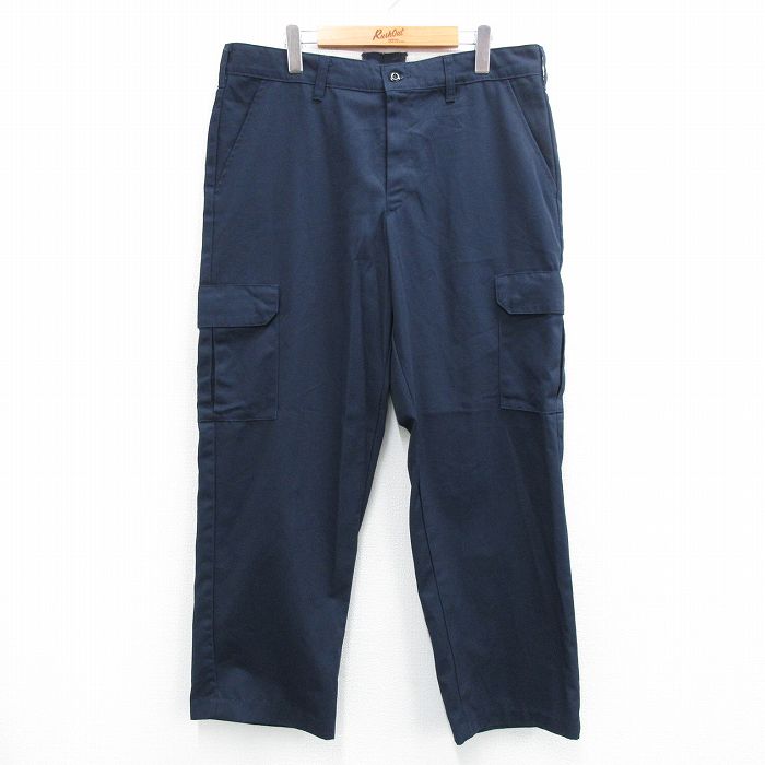 W36★古着 レッドキャップ カーゴ ワーク パンツ メンズ 紺 ネイビー 25jun21 中古 ボトムス ロング
