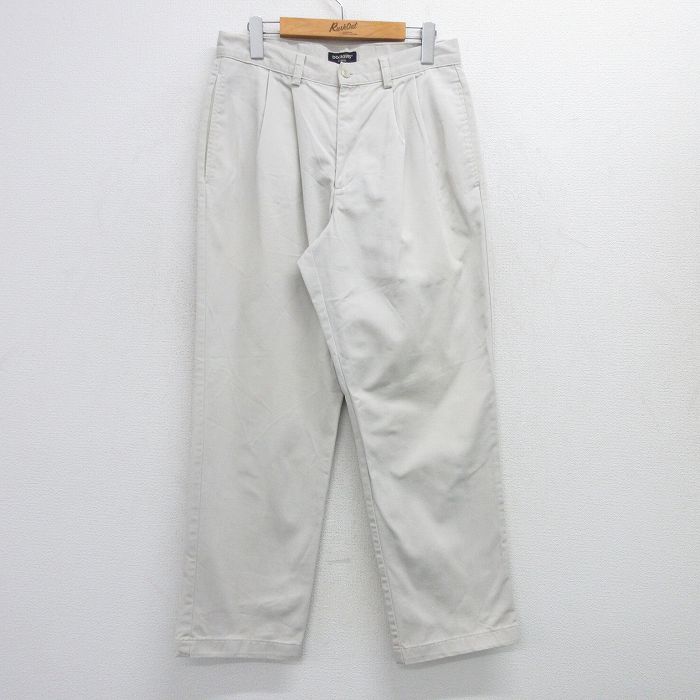 【20%OFF】W30★古着 ドッカーズ パンツ メンズ コットン 薄ベージュ カーキ 25jun23 中古 ボトムス ロング