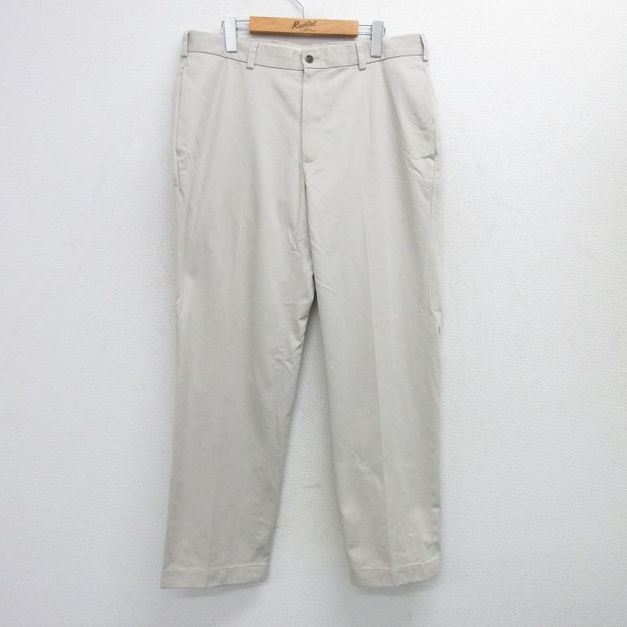 W35★古着 ブルックスブラザーズ BROOKS BROTHERS ブランド パンツ メンズ 00年代 00s コットン 薄ベージュ カーキ 25jun23 中古 ボトムス ロング