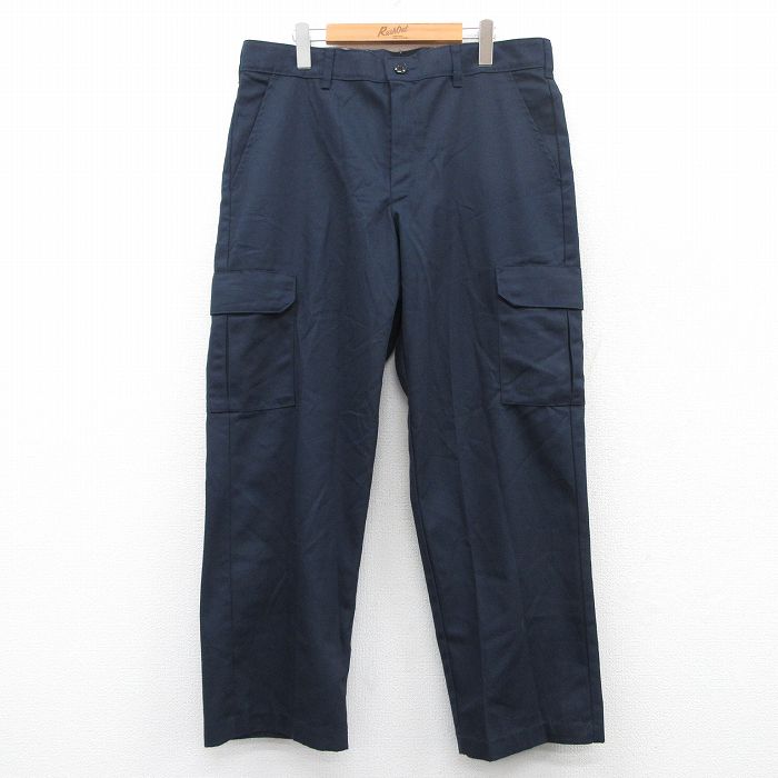 W37★古着 レッドキャップ カーゴ ワーク パンツ メンズ 紺 ネイビー 25jun23 中古 ボトムス ロング