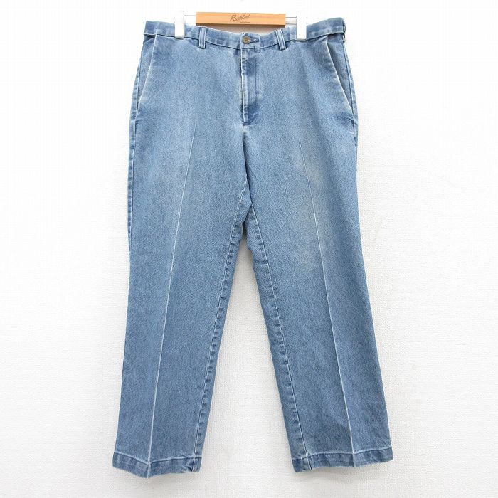 W36★古着 HAGGAR ジーンズ メンズ 紺 ネイビー デニム 25jun24 中古 ボトムス ジーパン Gパン ロング パンツ
