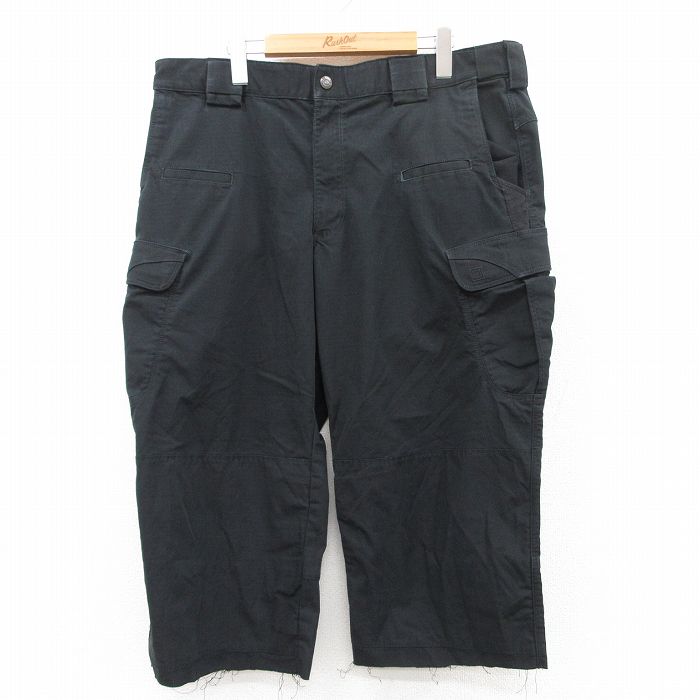 W38★古着 5.11 タクティカル カーゴ パンツ メンズ リップストップ 黒 ブラック 25jun24 中古 ボトムス ロング