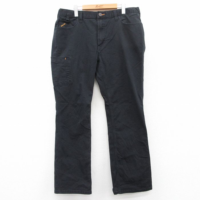 【20%OFF】W38★古着 パンツ メンズ ARIAT ダック地 黒 ブラック 25jun24 中古 ボトムス ロング