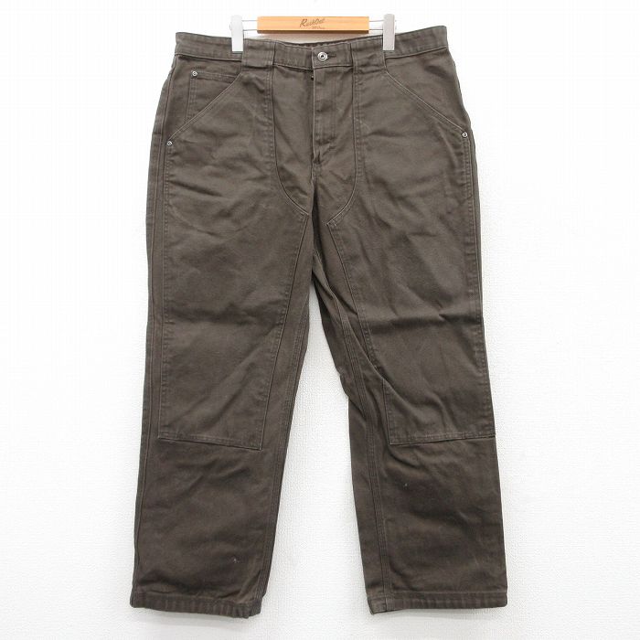 W40★古着 DULUTH TRADING ハンティング パンツ メンズ ダック地 大きいサイズ コットン 濃茶 ブラウン 25jun24 中古 ボトムス ロング