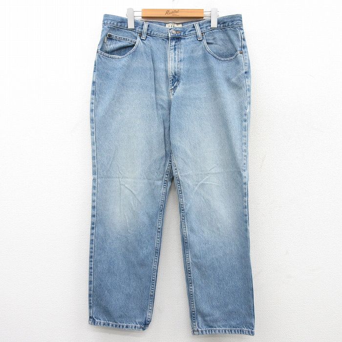 W37★古着 エルエルビーン LLBEAN ジーンズ メンズ 00年代 00s ヒゲ コットン 紺 ネイビー デニム 25jun24 中古 ボトムス ジーパン Gパン ロング パンツ
