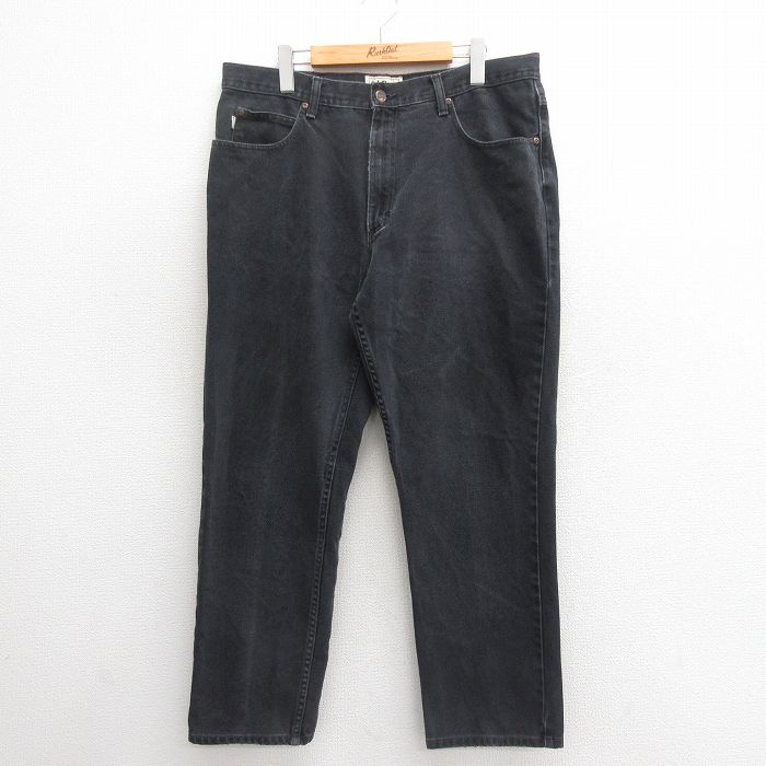 W36★古着 エルエルビーン LLBEAN ジーンズ メンズ 00年代 00s コットン 黒 ブラック デニム 25jun24 中古 ボトムス ジーパン Gパン ロング パンツ