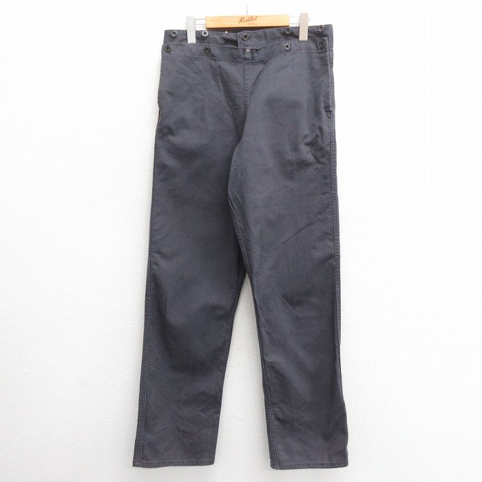 W37★古着 ジーンズ メンズ 濃グレー 25jun24 中古 ボトムス ジーパン Gパン ロング パンツ