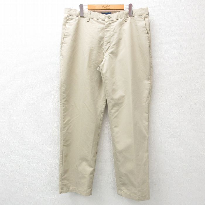 W38★古着 リー Lee パンツ メンズ ベージュ カーキ 25jun25 中古 ボトムス ロング