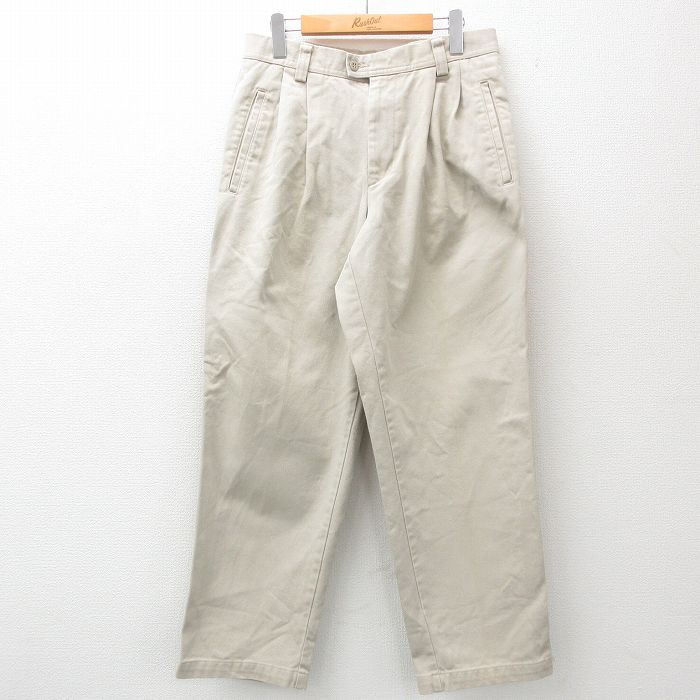 W32★古着 ドッカーズ パンツ メンズ 00年代 00s コットン ベージュ カーキ 25jun25 中古 ボトムス ロング