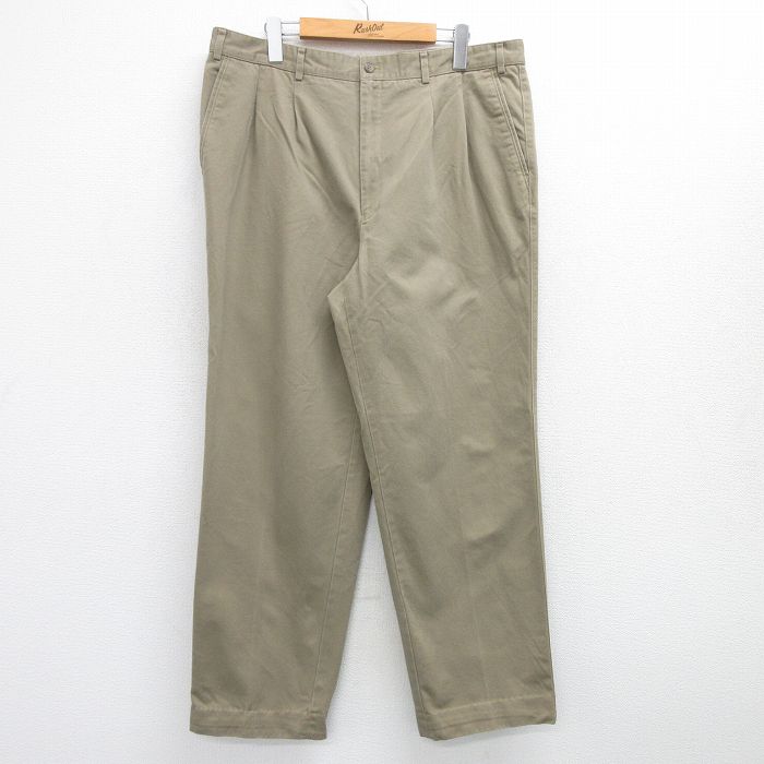 【50%OFF】W38★古着 アロー パンツ メンズ コットン ベージュ カーキ 25jun25 中古 ボトムス ロング