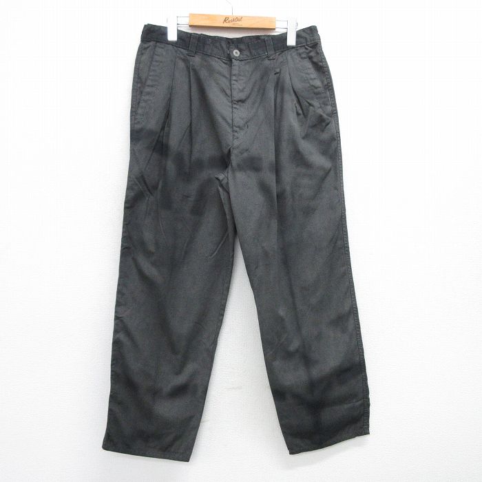 W34★古着 ドッカーズ パンツ メンズ 90年代 90s ダック地 黒 ブラック 25jun25 中古 ボトムス ロング