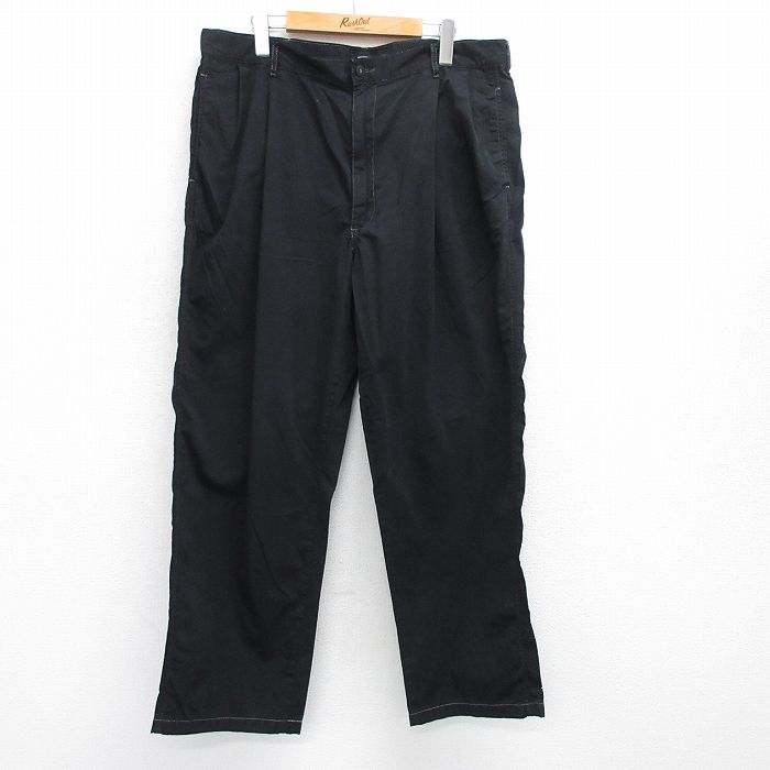 W38★古着 ラルフローレン Ralph Lauren ブランド チノ パンツ チノパン メンズ 90年代 90s USA製 黒 ブラック 【spe】 25jun25 中古 ボトムス ロング