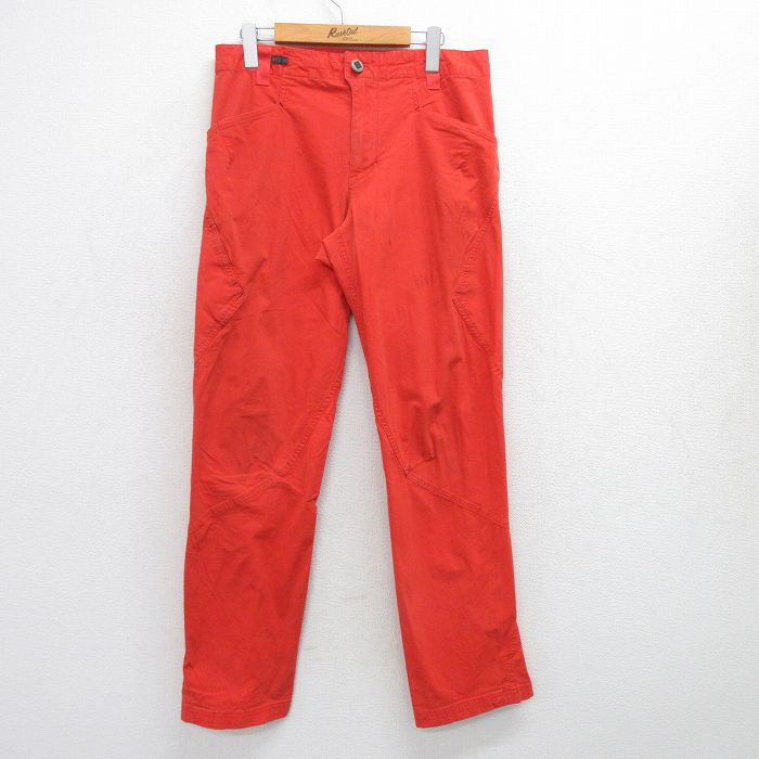 W33★古着 パタゴニア patagonia ベンガロック パンツ メンズ オレンジ 25jun26 中古 ボトムス ロング
