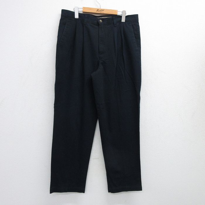 W35★古着 ドッカーズ パンツ メンズ 90年代 90s コットン USA製 紺 ネイビー 【spe】 25jun26 中古 ボトムス ロング