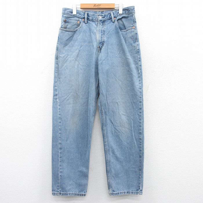 W33★古着 リーバイス Levis 560 ジーンズ メンズ コットン 紺 ネイビー デニム 25jun26 中古 ボトムス ジーパン Gパン ロング パンツ