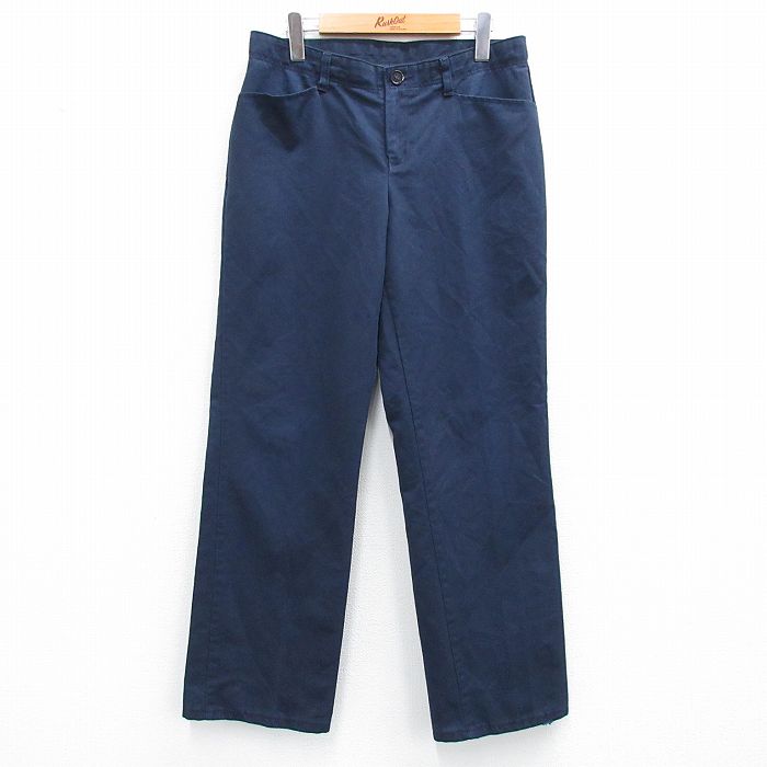 W32★古着 レッドキャップ ワーク パンツ メンズ 紺 ネイビー 25jun26 中古 ボトムス ロング