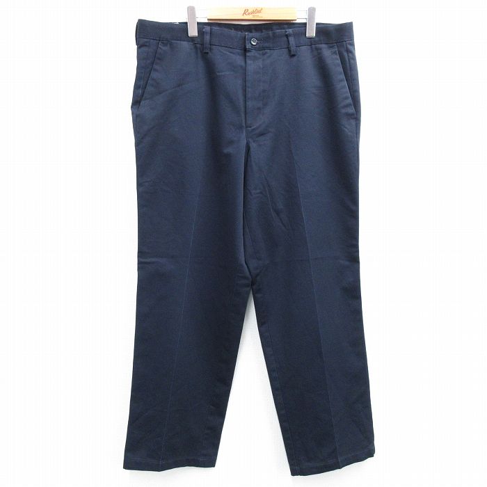 W38★古着 ドッカーズ パンツ メンズ コットン 濃紺 ネイビー 25jun28 中古 ボトムス ロング