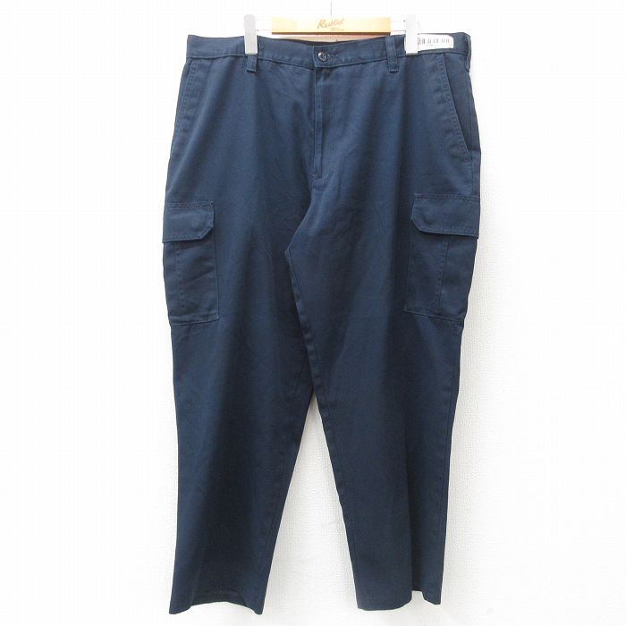 W39★古着 カーゴ ワーク パンツ メンズ CiNTAS 紺 ネイビー 25jul02 中古 ボトムス ロング