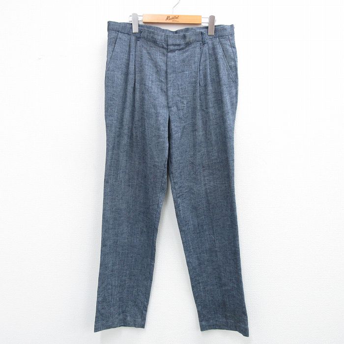 W36★古着 パンツ メンズ 80年代 80s タロン USA製 紺 ネイビー 【spe】 25jul03 中古 ボトムス ロング