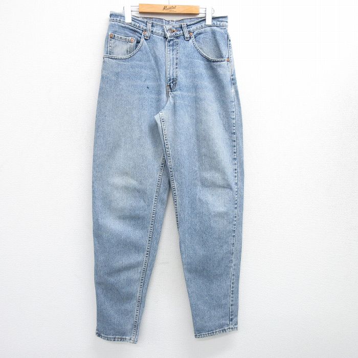 W31★古着 リーバイス Levis 560 ジーンズ メンズ 90年代 90s ヒゲ テーパード コットン USA製 紺 ネイビー デニム 【spe】 25jul04 中古 ボトムス ジーパン Gパン ロング パンツ