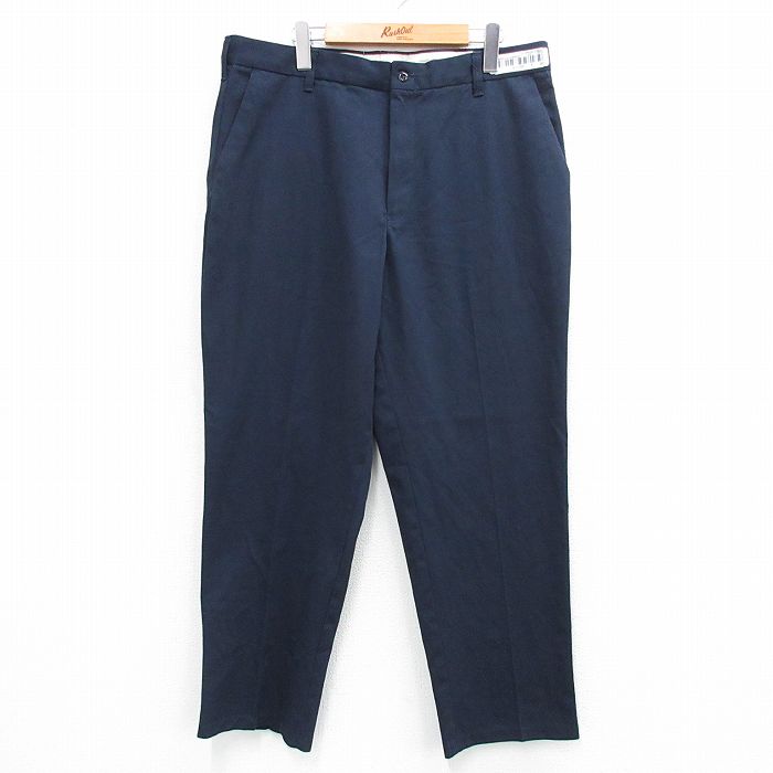 W37★古着 ワーク パンツ メンズ CiNTAS 濃紺 ネイビー 25jul04 中古 ボトムス ロング