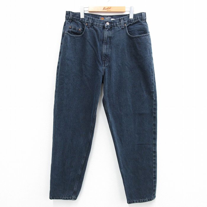 W36★古着 ルート66 ジーンズ メンズ 00年代 00s テーパード コットン 黒 ブラック デニム 25jul04 中古 ボトムス ジーパン Gパン ロング パンツ
