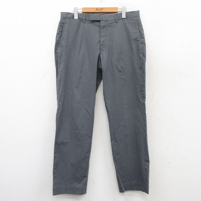 W35★古着 ラルフローレン Ralph Lauren ブランド パンツ メンズ グレー 25jul07 中古 ボトムス ロング