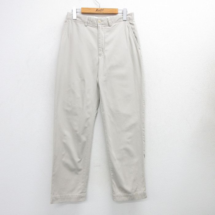 W30★古着 ラルフローレン Ralph Lauren ブランド チノ パンツ チノパン メンズ 90年代 90s PROSPECT コットン 薄ベージュ カーキ 25jul07 中古 ボトムス ロング